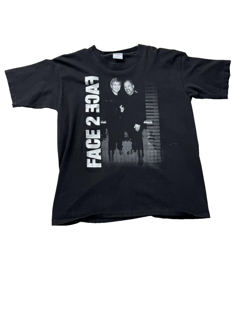Vintage Face 2 Face Tour Shirt Mens XL Billy Joel Elton John 2002 Concert Tee